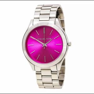 Michael Kors slim watch pink